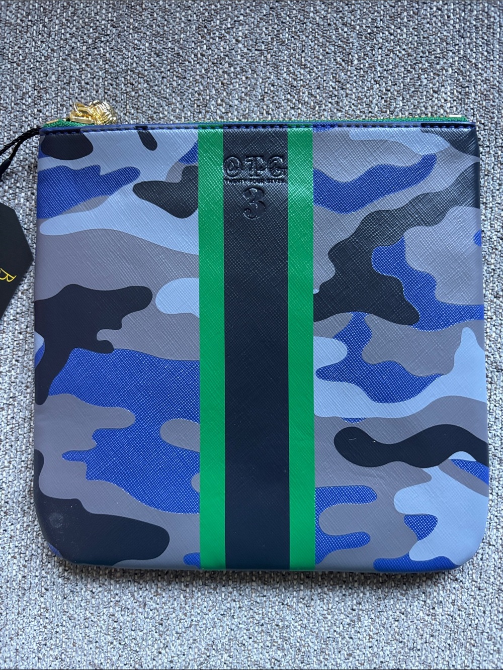 Green Stripe Blue Camo Men's Pouch